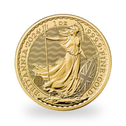 1 ounce Gold Britannia - Tube of 10 - 2024 - The Royal Mint